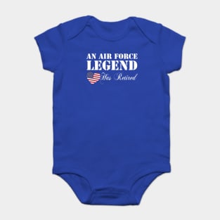 Best Gift for Veteran - An Air Force Legend Retired Baby Bodysuit